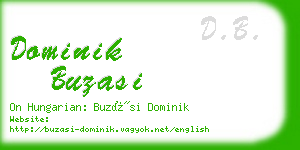 dominik buzasi business card